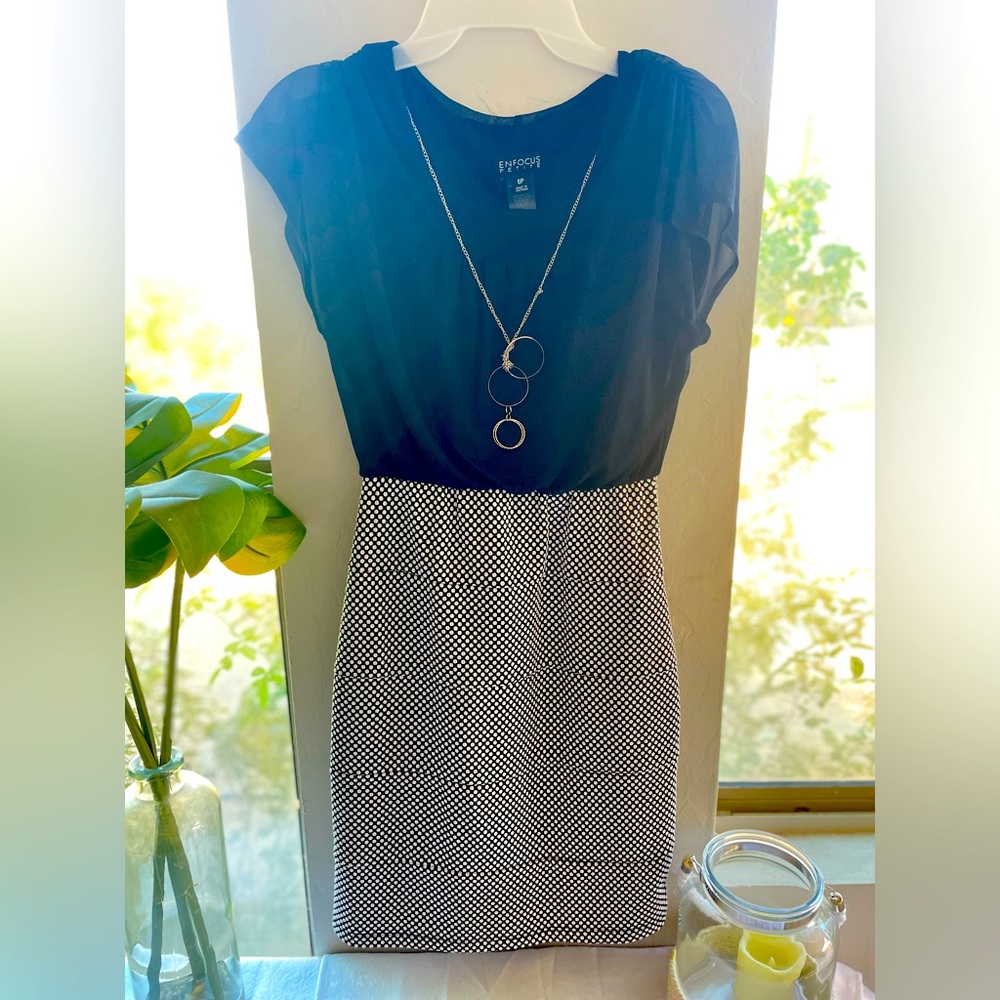 Enfocus Blue and white dress